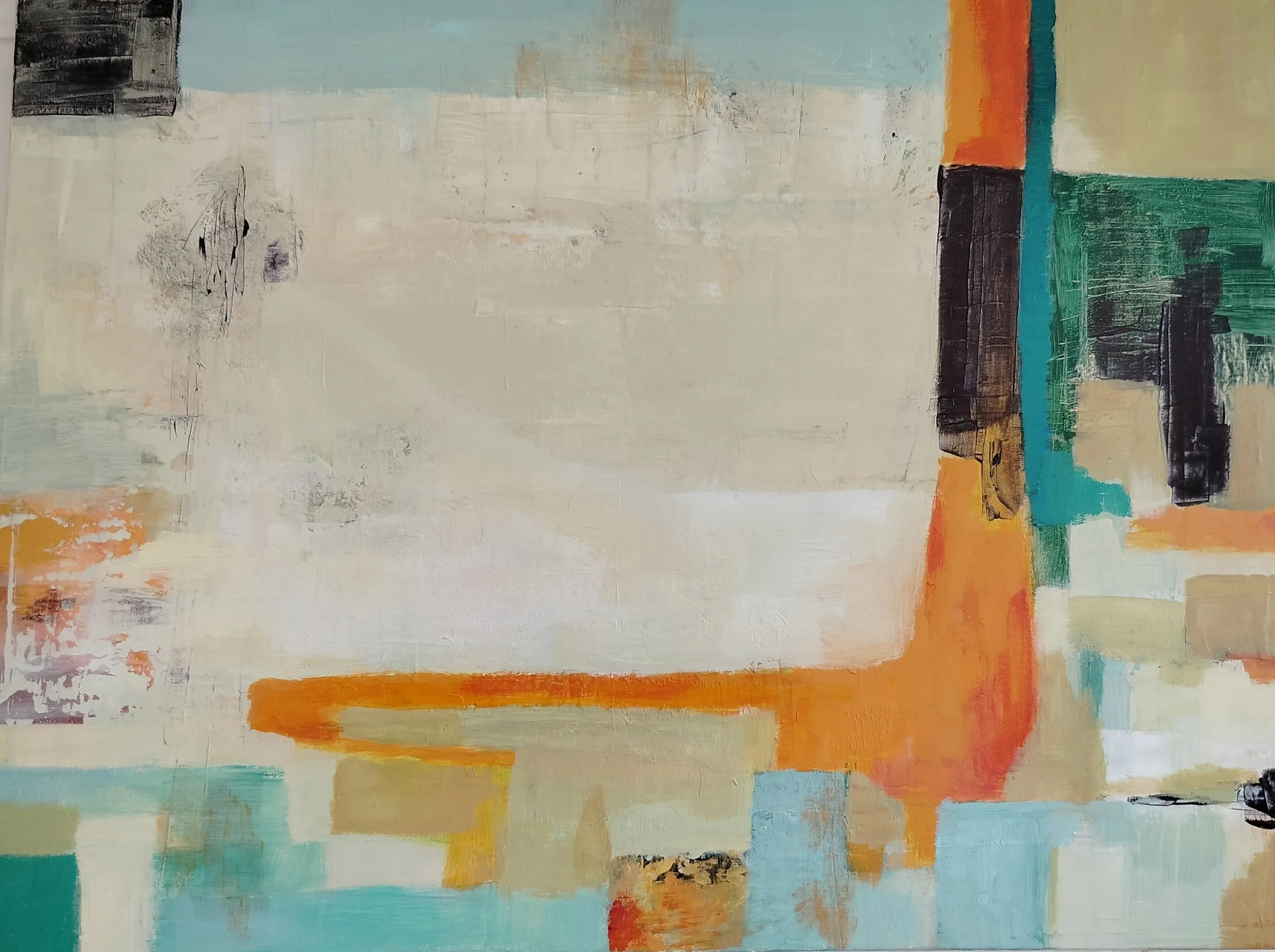 Putting Things in Place 850x50cm Acrylic on Canvas