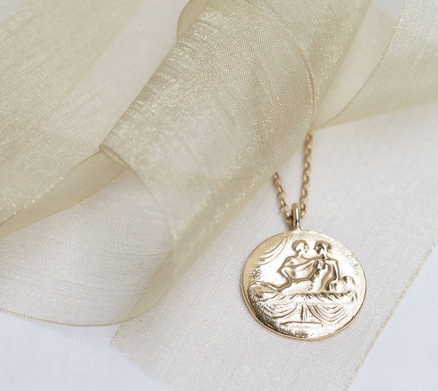 Did you know that the &ldquo;Love Token&rdquo; Roman Coin Pendant is double sided? Swipe to see the reverse side. The pendant is a cast from a real Roman Spintriae coin and features an intimate scene on one side and Roman numerals for the number 4 on