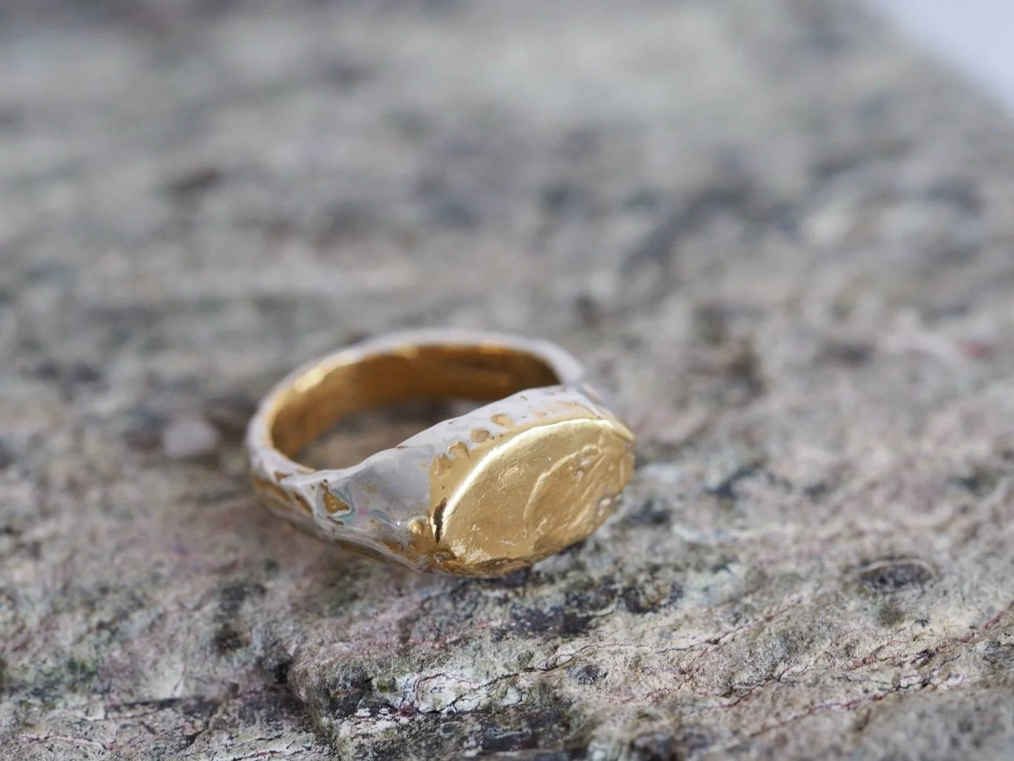 Introducing the Sunburst Lichen Signet Ring, a deliciously chunky ring in Solid Silver with 22ct Gold Plate made to mirror Maritime Sunburst Lichen as it spreads over Cornish granite ✨
You can see this ring at the St Ives Society of Artists Christmas