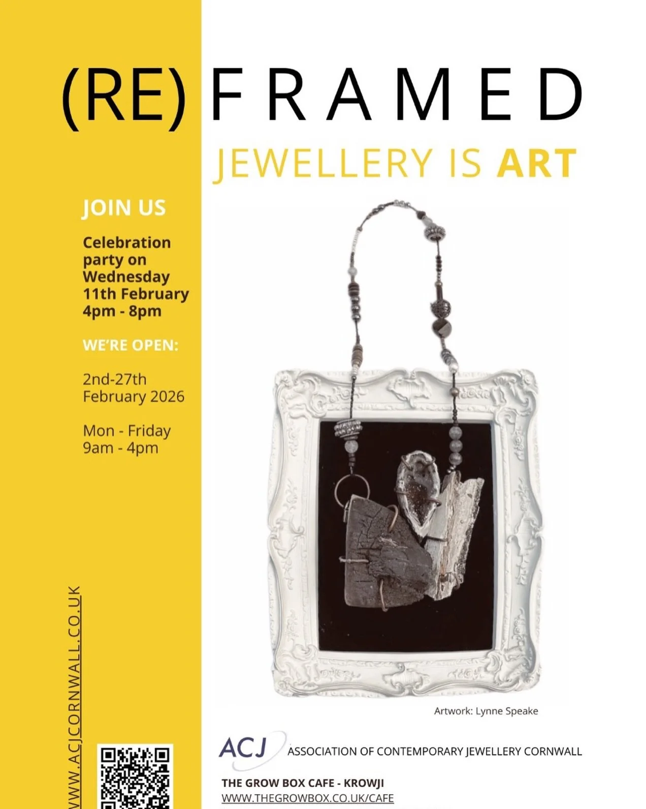 Starting 2026 by getting the creative juices flowing and taking part in &ldquo;Reframed&rdquo; a group exhibition organised by @acjcornwall featuring 18 of Cornwall&rsquo;s finest jewellers, which is now on display at @krowji_ @thegrowboxcafe 
✨
The 