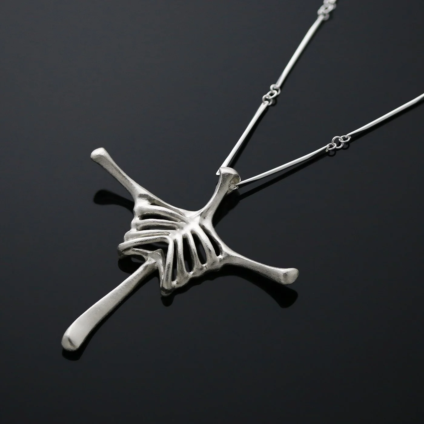 Rib Cross pendant- Finnish jewelry handcrafted in Lahti, Finland.