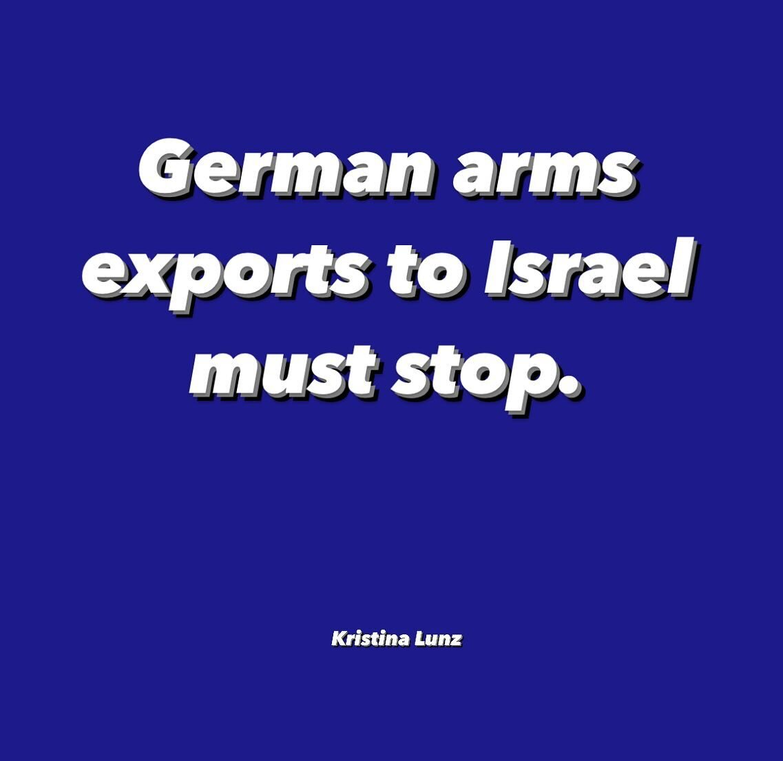 I am repeating myself again when I say that I think it is unconscionable that Germany keeps exporting arms to Israel.