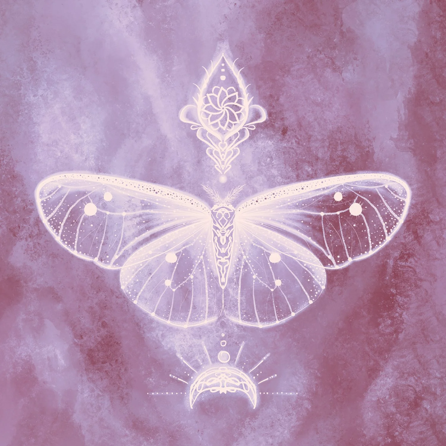 'Lymantrine' mixed media print