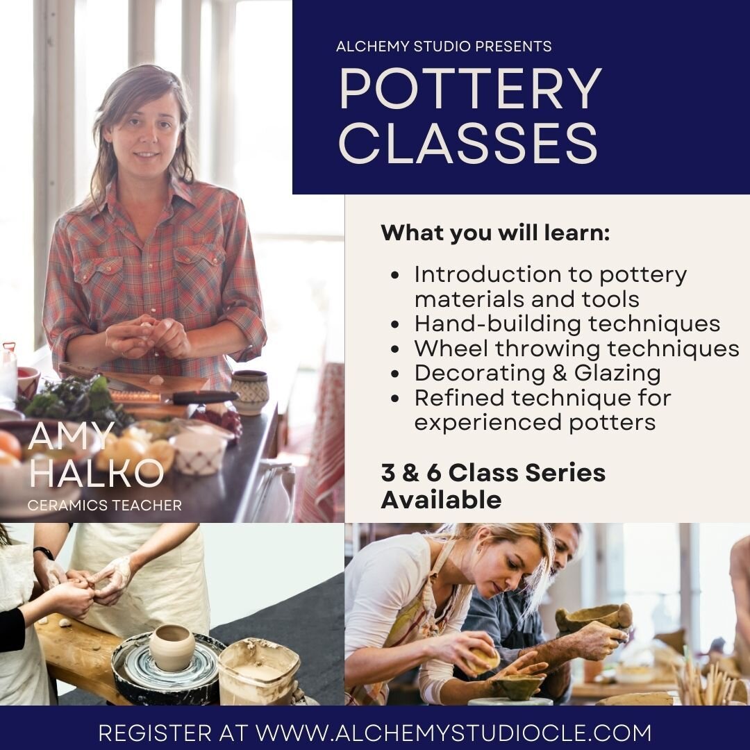 POTTERY CLASS SCHEDULE - Filling FAST!

Tuesdays March 19 - April 2 from 6:00 - 9:00 PM (3 Class Series) 2 SPOTS LEFT!

Tuesdays April 23 - May 28 from 6:00 - 9:00 (6 Class Series)

Mondays April 22 - May 27 from 12:00 - 3:00 or 3:00 - 6:00 or 6:00 -