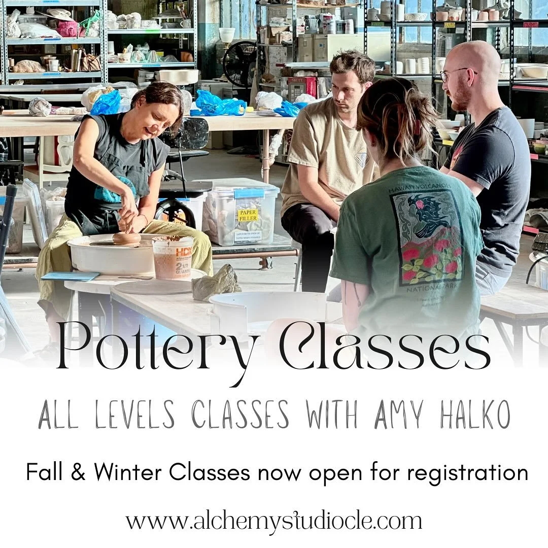 FRESH SCHEDULE 🥳 Our next rounds of All Levels Pottery classes with @amyhalko are live and open for registration. Head up to the link in our bio or visit the website to get in on the action. 

Pre holiday classes tend to fill quick with students mak