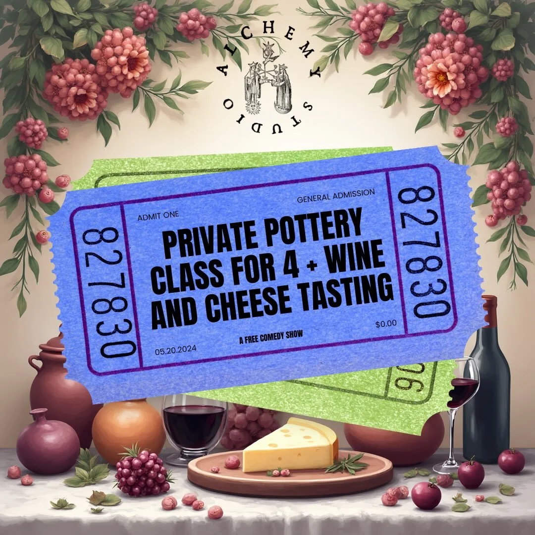 Want to WIN a private pottery class for FOUR paired with a wine and cheese tasting?!? Our Holiday Raffle is open now through December 7th! 

Our founder @kory_sheffer is also a certified Sommelier and is ready to treat you and your guests to a magica