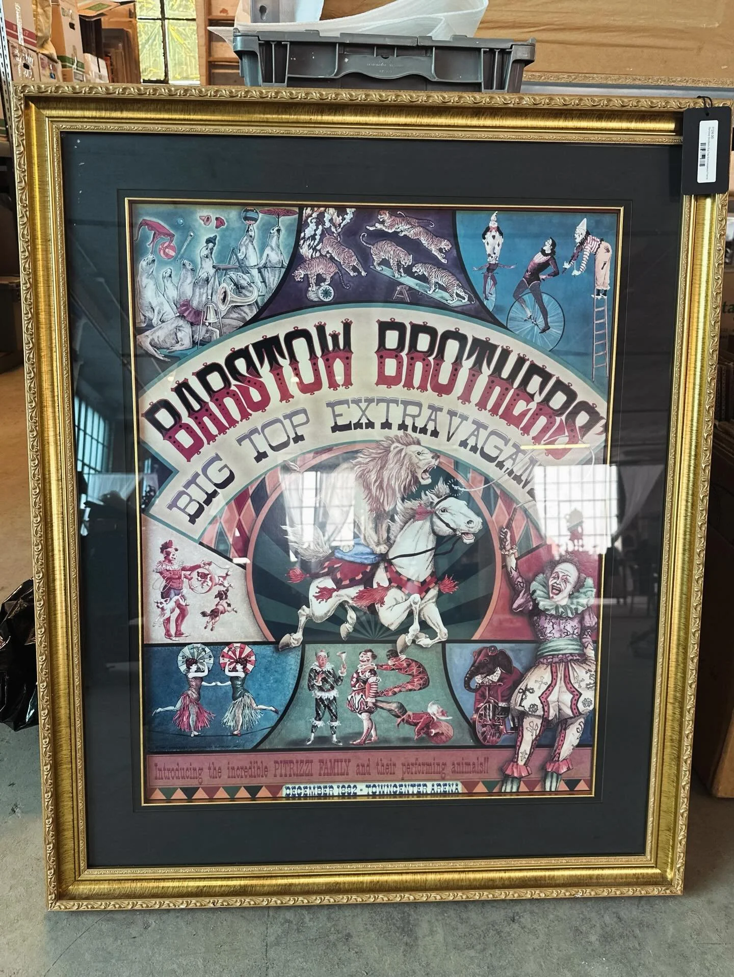 We know somebody needs this incredible framed print 🎪 Stop by or comment SOLD and we&rsquo;ll hold or ship it to you. 

We&rsquo;re here till 3:00 today and have so many more incredible finds. 

#vintage #art #antique #collector #eclectic #curious #