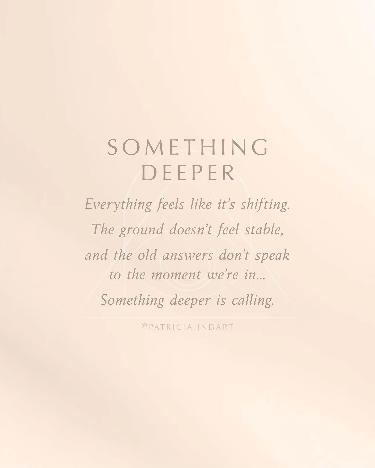 The settled, grounded feeling you&rsquo;re searching for isn&rsquo;t going come from familiar ways of doing things.
The world is shifting.
The familiar is dissolving.
And the way forward can&rsquo;t be navigated by old maps.

This is where my work li