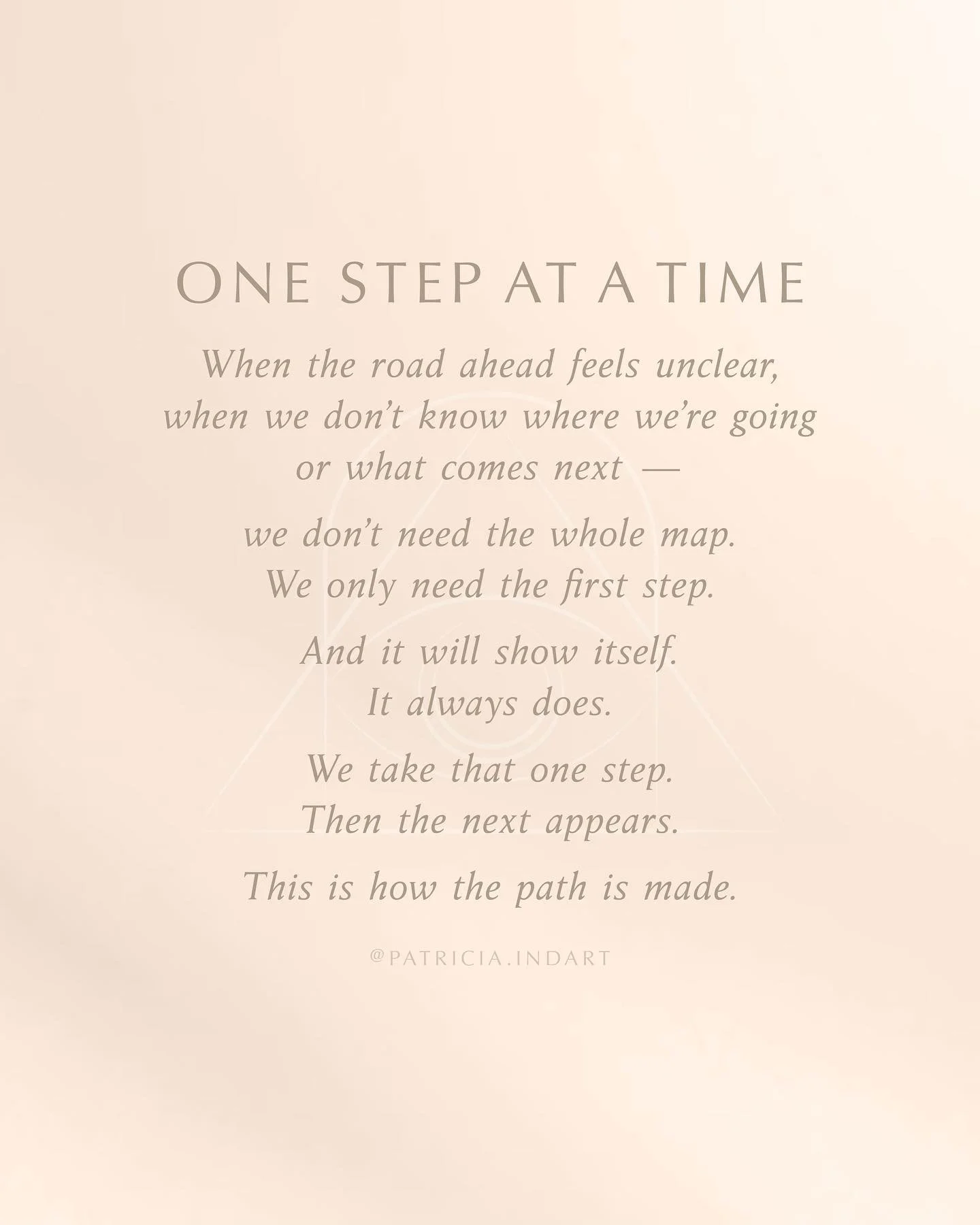 Sometimes the road ahead feels unclear. We wait for the full picture, the certainty, the &ldquo;right&rdquo; plan&hellip; but it rarely shows up that way.

What I&rsquo;ve found is that clarity often comes with movement. One step at a time. One small