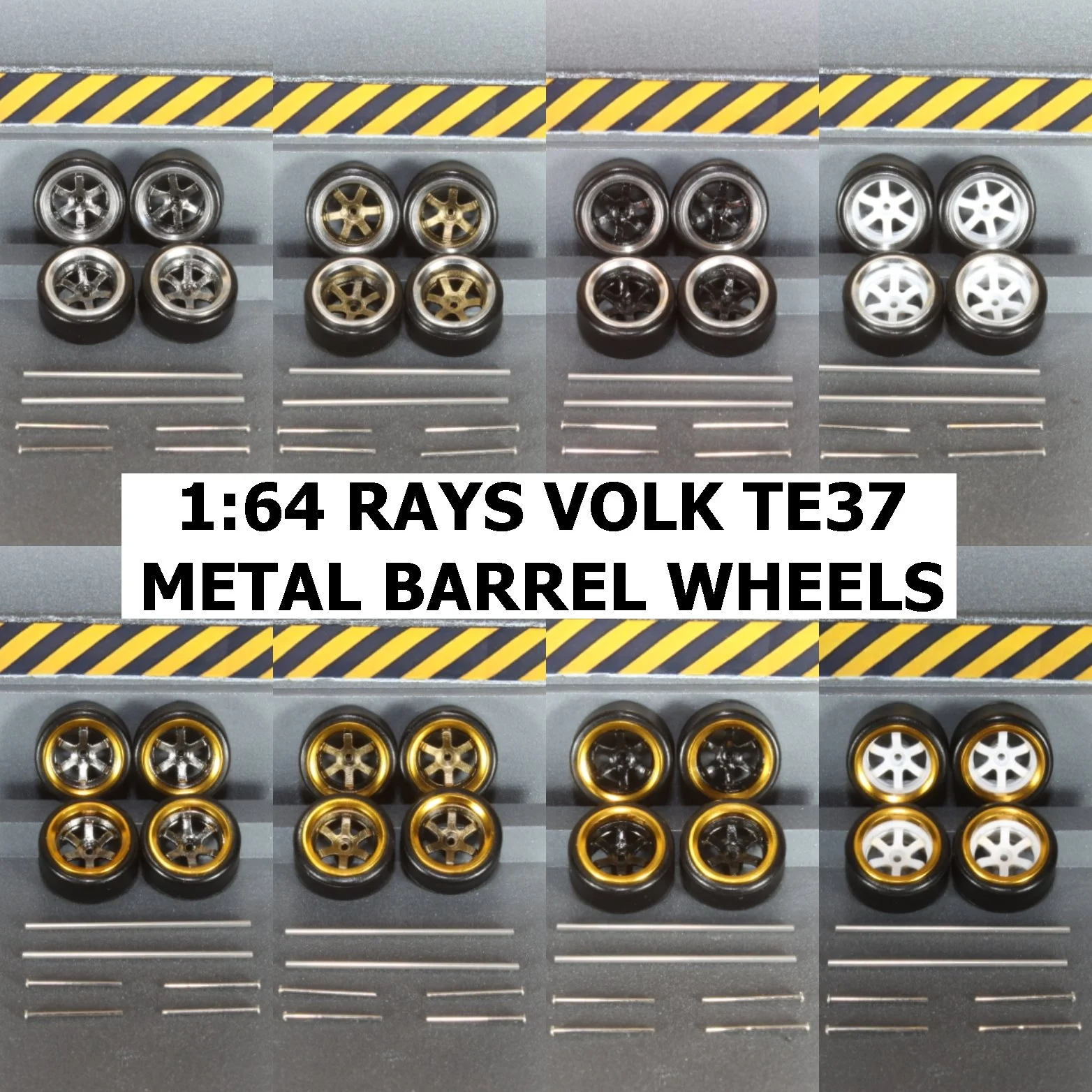 1:64 Rays Vol TE37 Metal Barrel Wheels