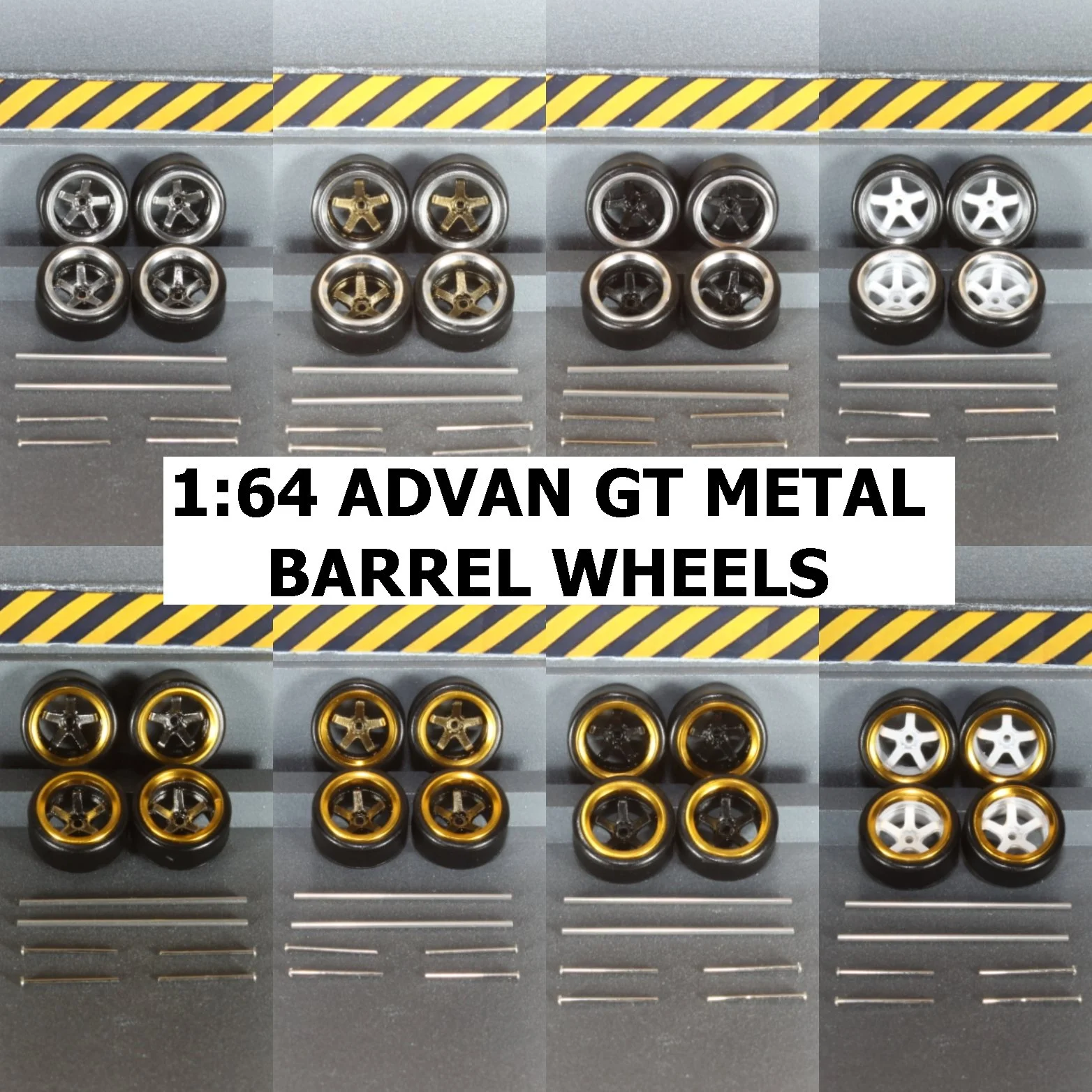 1:64 Advan GT Metal Barrel Wheels