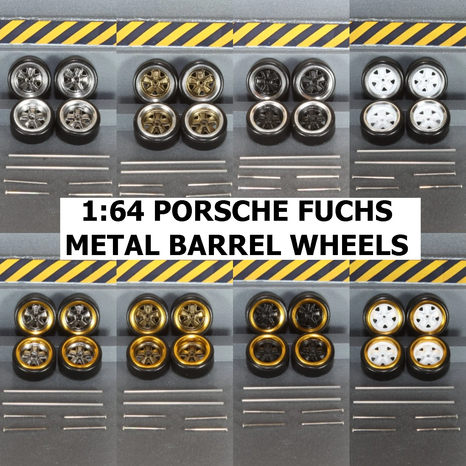1:64 Porsche Fuchs Metal Barrel Wheels