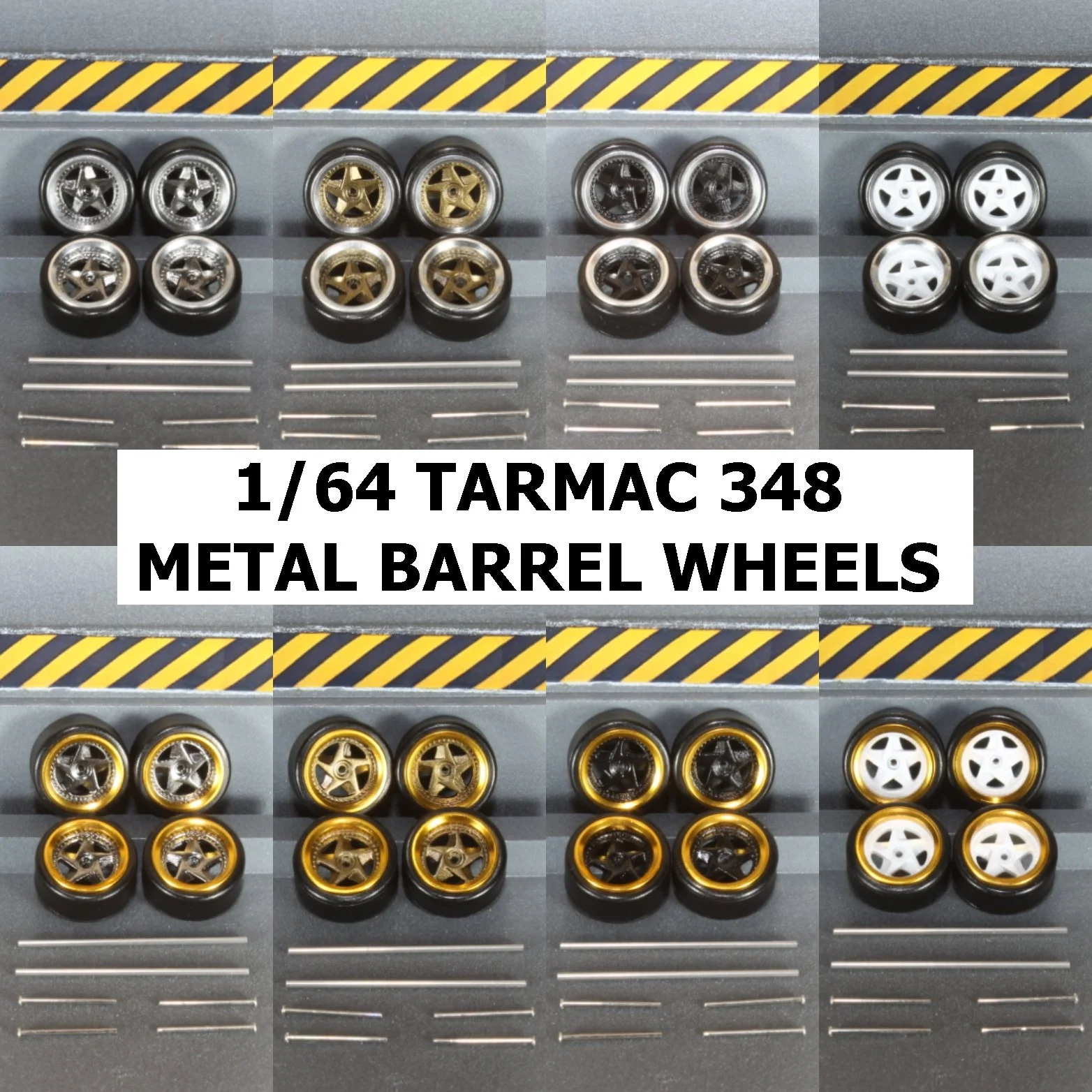 1:64 Tarmac 348 Metal Barrel Wheels