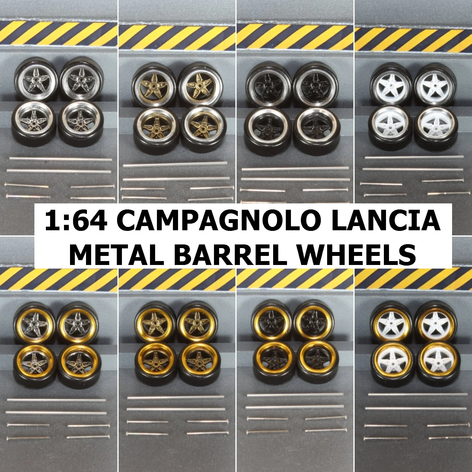 1:64 Campagnolo Lancia Metal Barrel Wheels