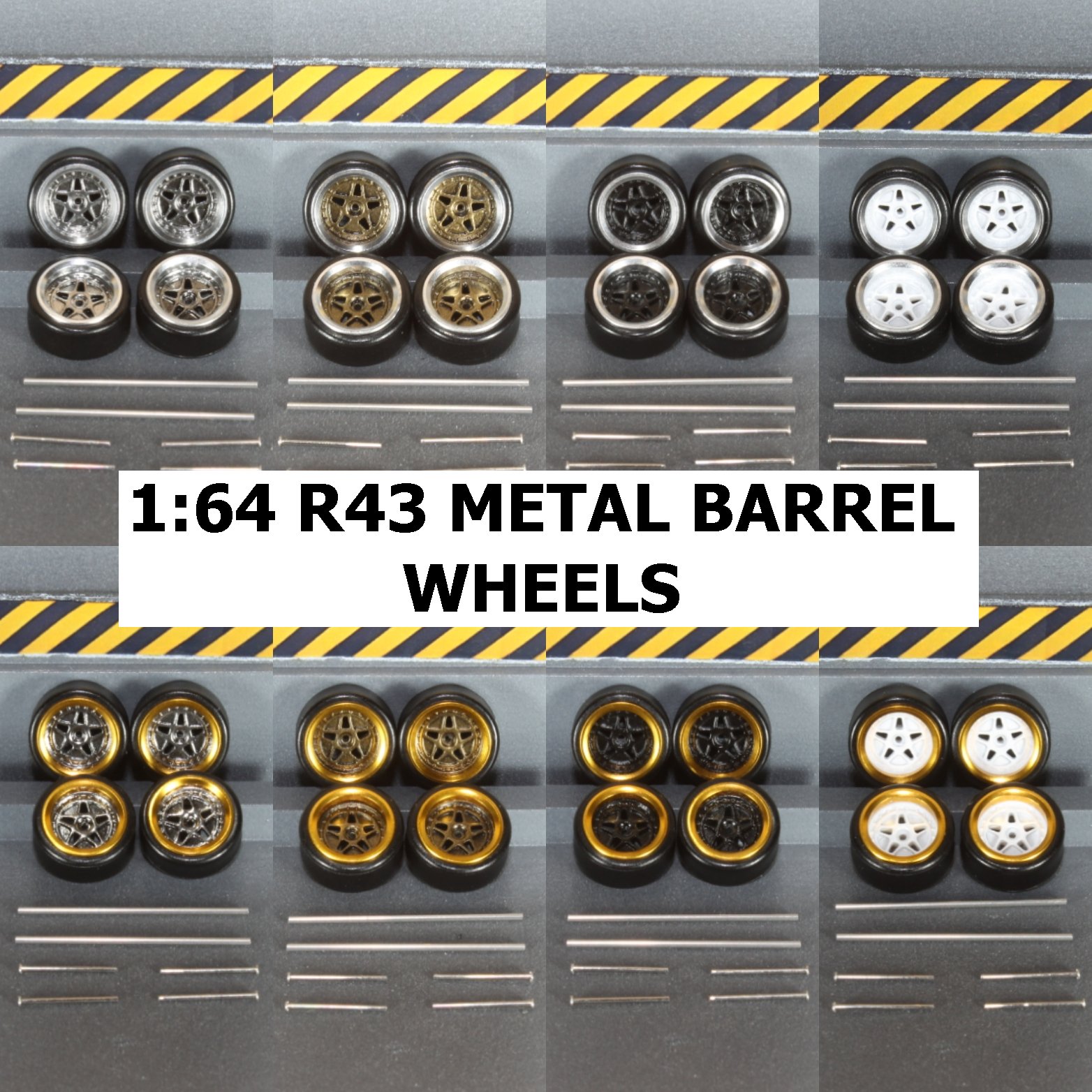 1:64 R43 Metal Barrel Wheels