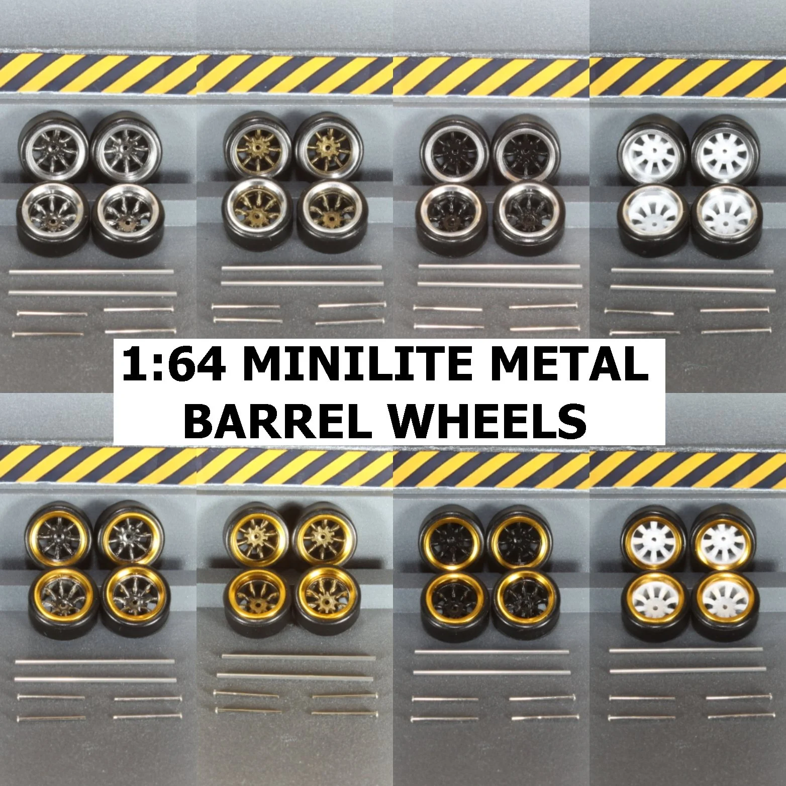 1:64 Minilite Metal Barrel Wheels