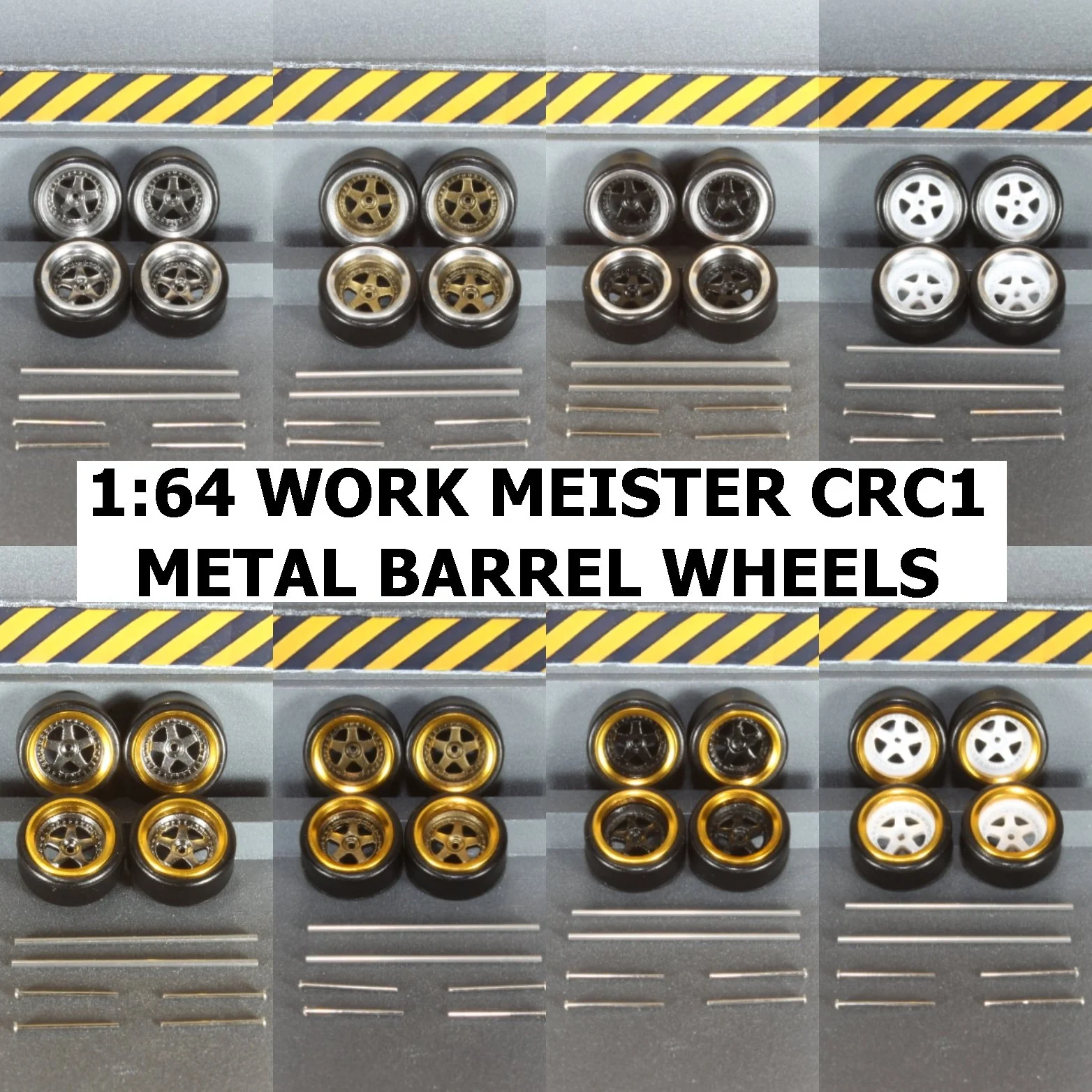 1:64 Work Meister CRC1 Metal Barrel Wheels
