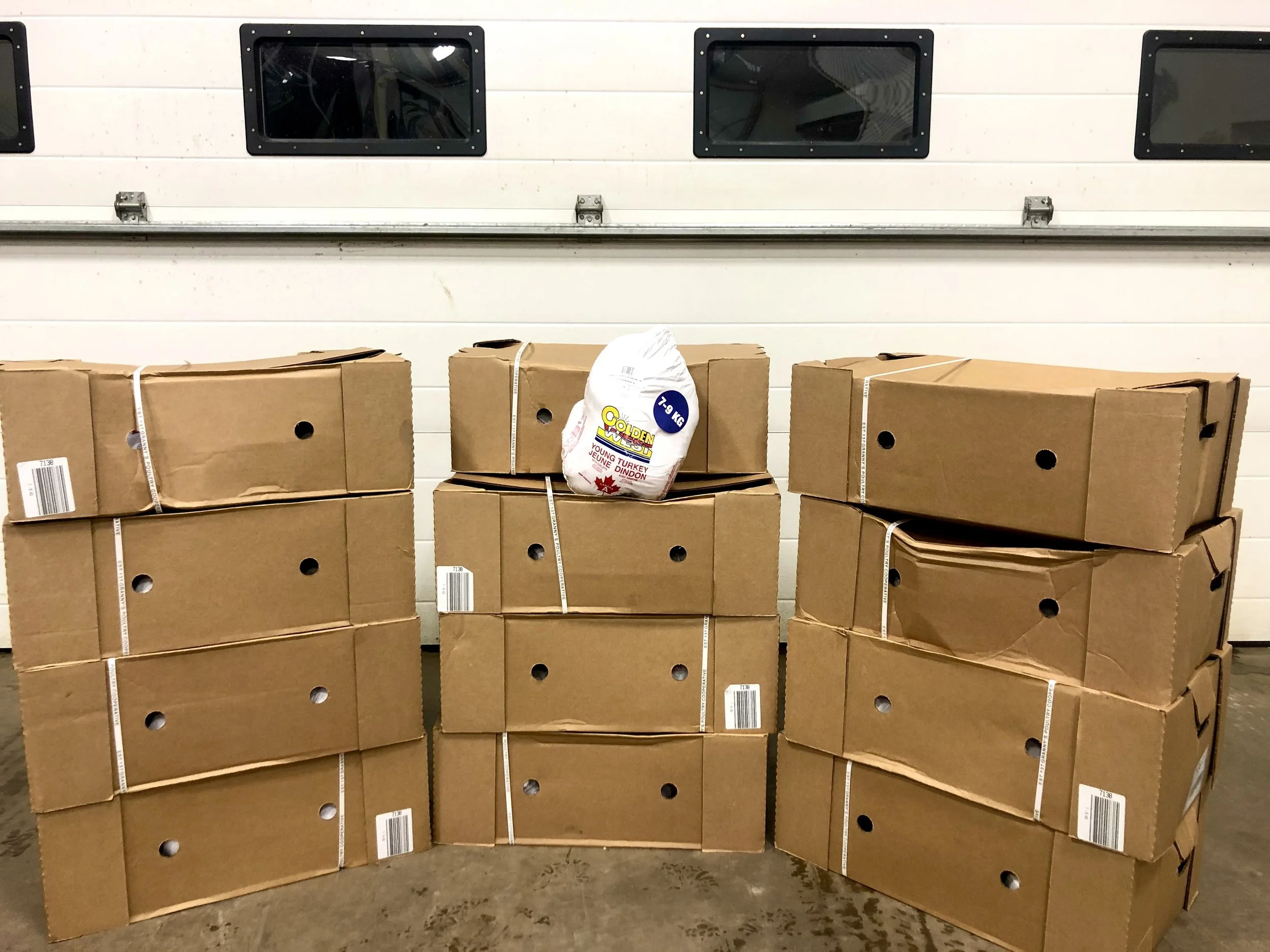 donating 25 turkeys for Saddle Hills County Christmas hamper program