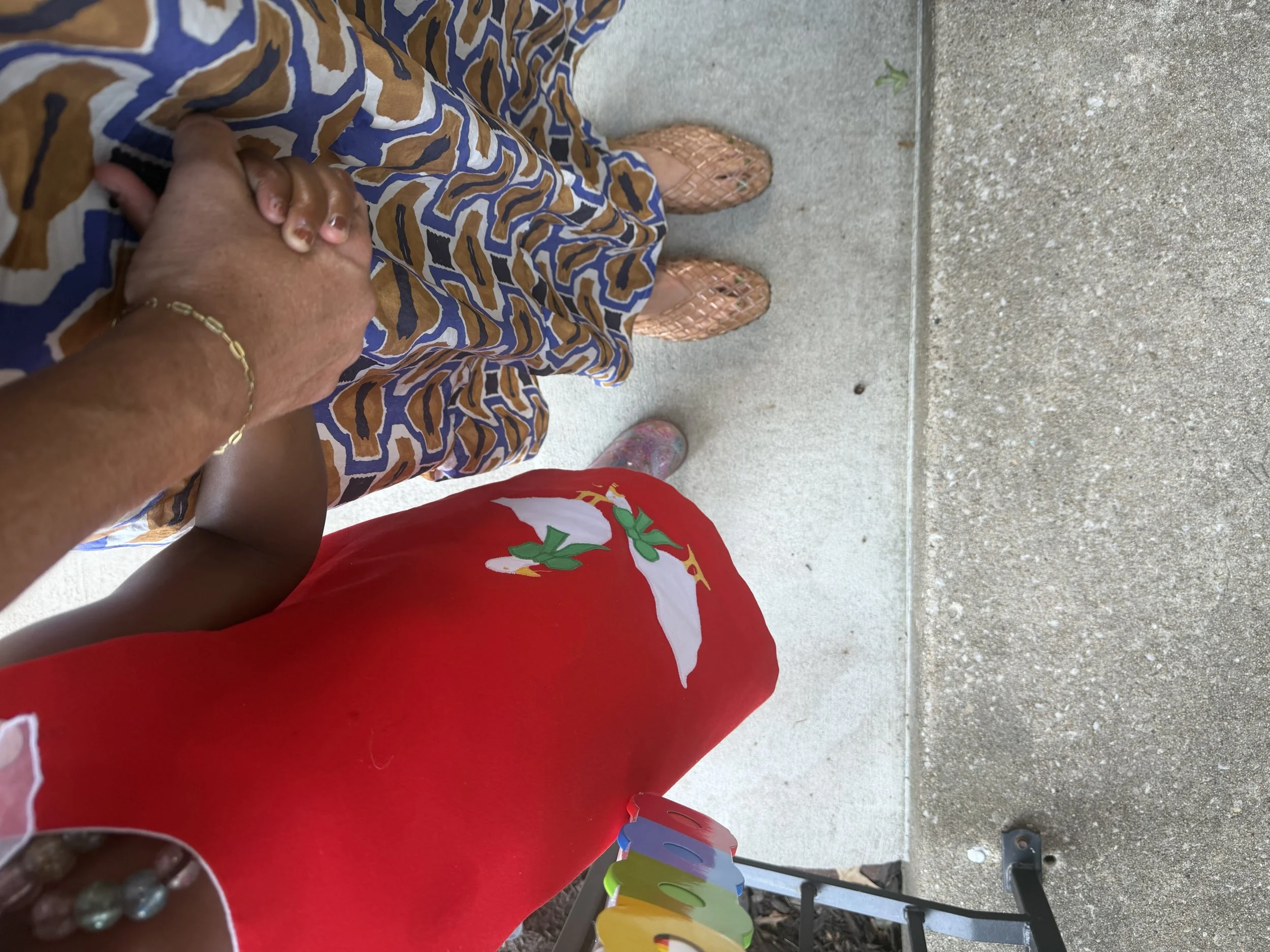 Sometimes helping a child looks like doing their mom's laundry.