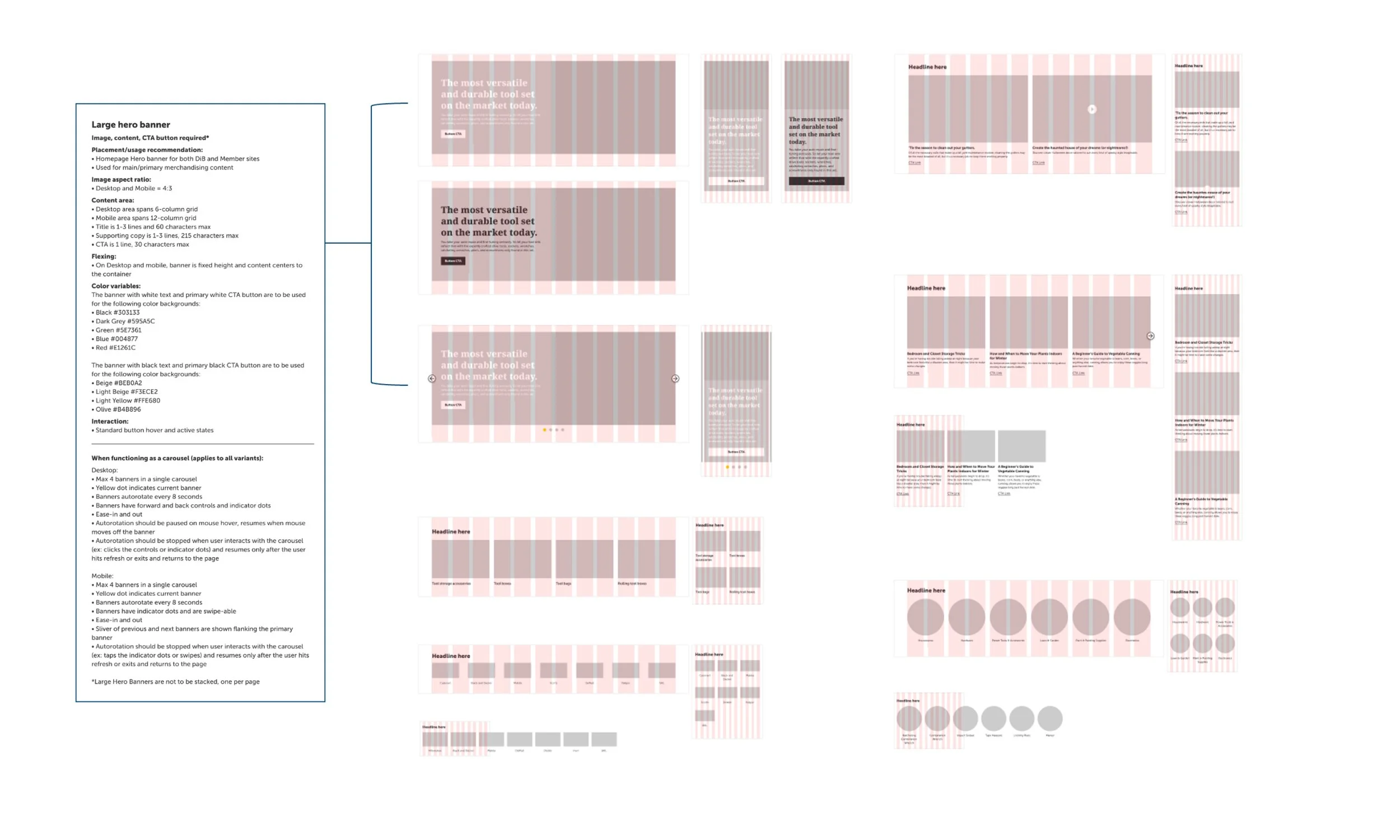 Wrote detailed component usage guidelines and requirements for designers, developers, and authors.