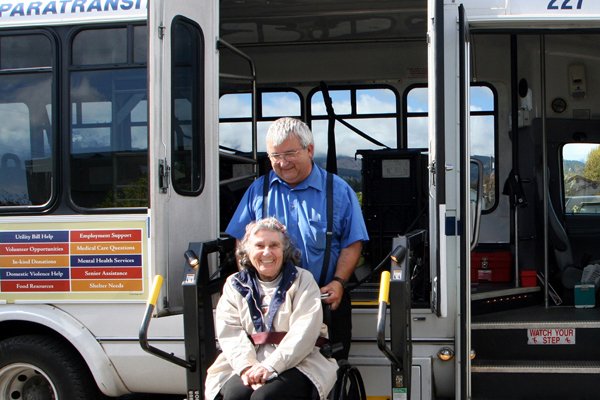 A friendly hand, a smiling face. The Paratransit Services Way!