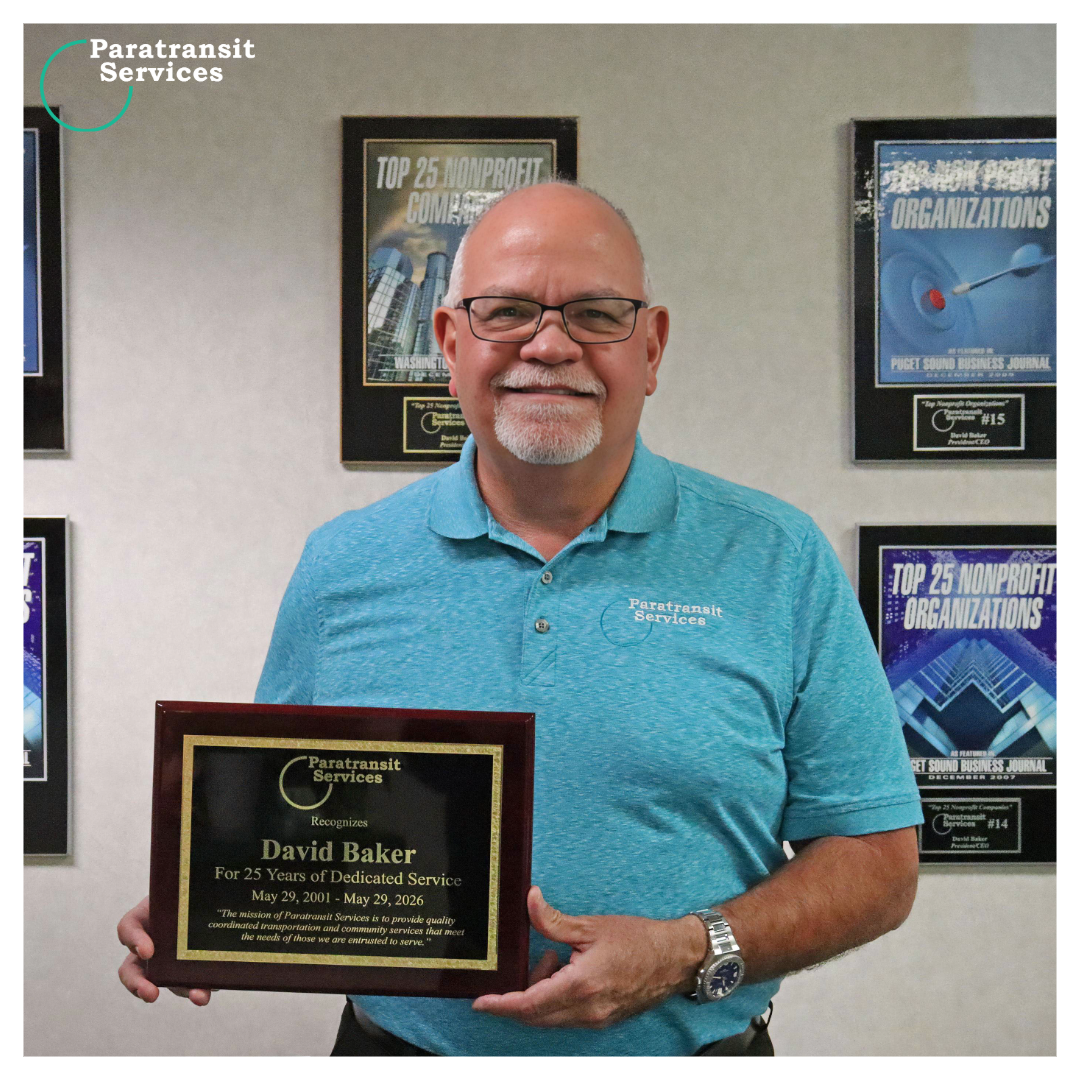 President &amp; CEO David Baker Celebrates 25 Years with Paratransit Services