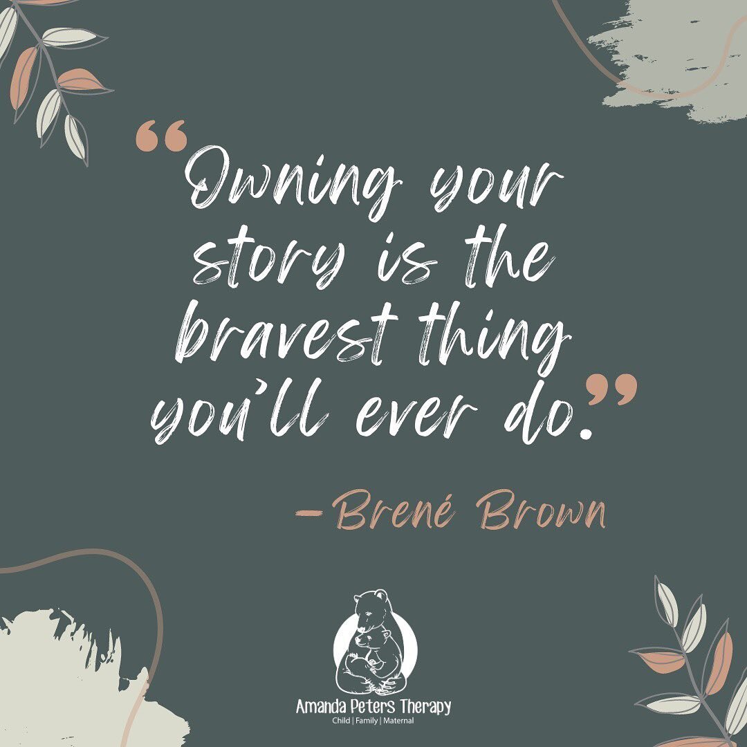 We love Bren&eacute; Brown over here- and we also love that our clients are brave, show up authentically and own their stories. &hearts;️ This work is such a privilege, and we are so grateful to journey alongside you at Amanda Peters Therapy! 

#peri