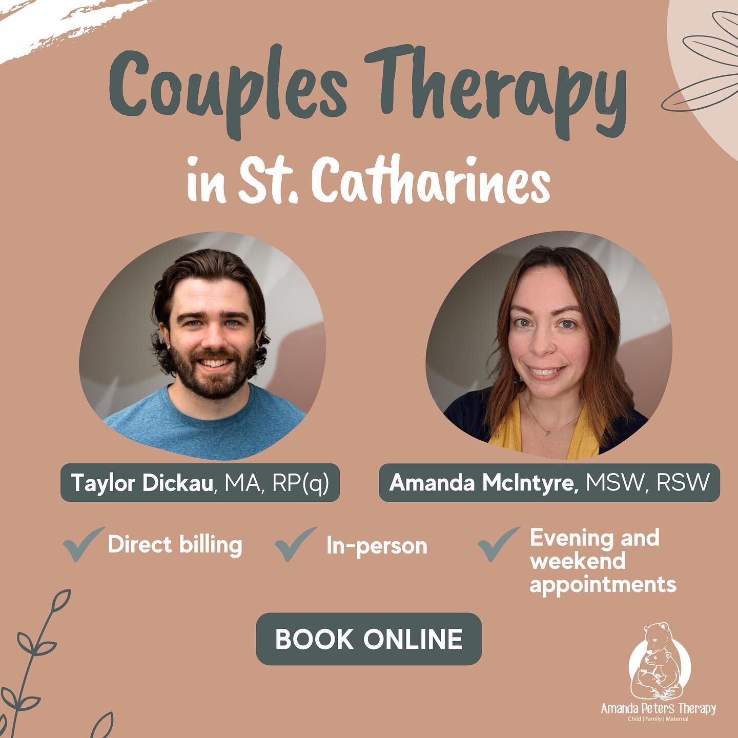 Relationships are hard, but you don&rsquo;t need to struggle alone! We have some (awesome) therapists who are skilled and experienced in working with couples! Check out our website to learn more about Taylor and Amanda, or to book an appointment! 

#