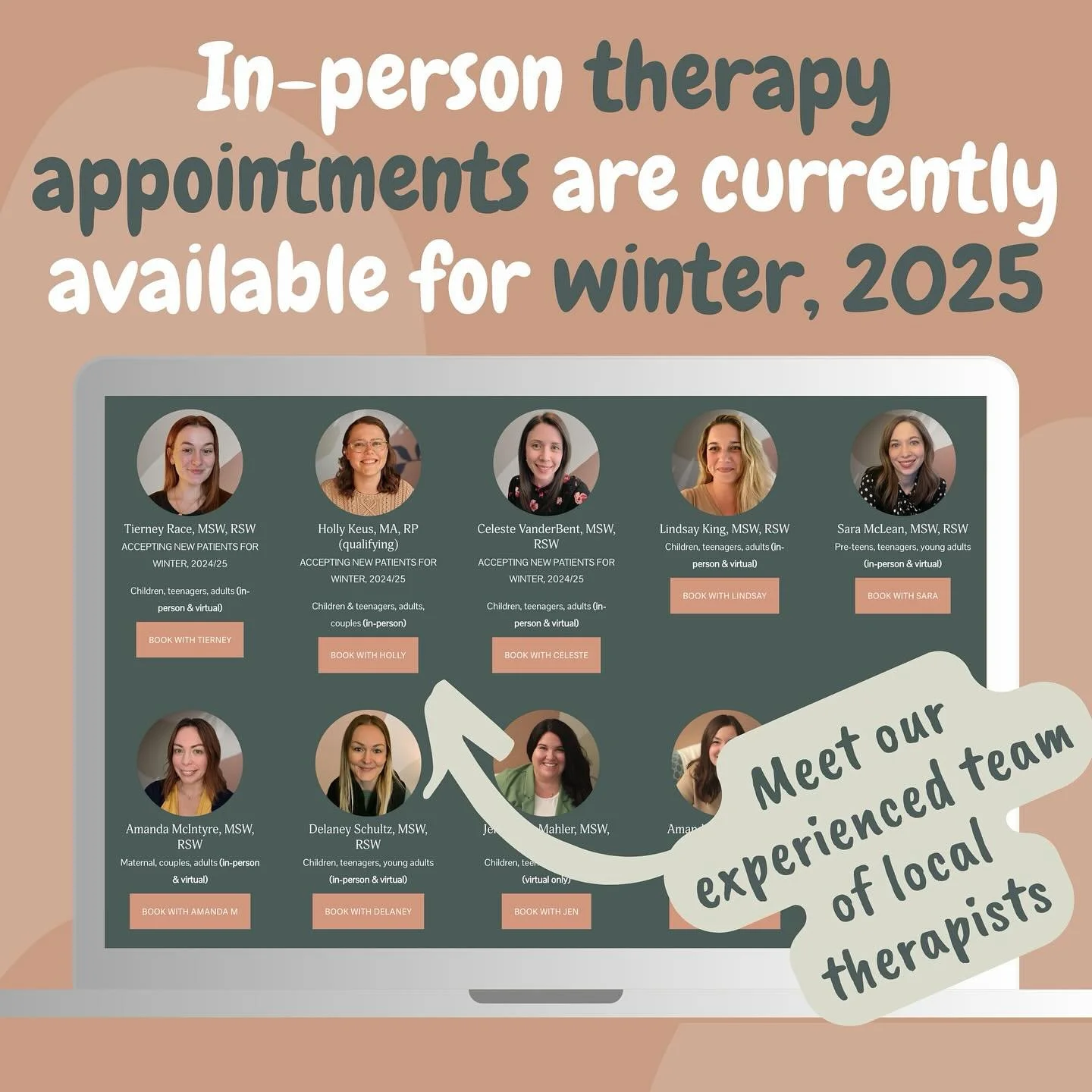 Specializing in child, family, and maternal therapy in St. Catharines, our team of registered therapists have some availability beginning in 2025.

Check out our website (link in bio) and please don&rsquo;t hesitate to reach out if you have any quest