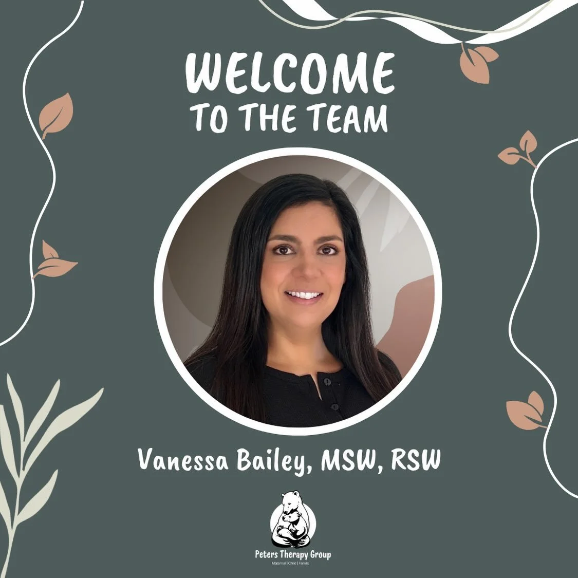 We are so excited to welcome Vanessa Bailey to the team at Peters Therapy Group! Vanessa is an integrative trauma-focused therapist who works with children, teens and adults, and is accepting new clients both in person and virtually on Mondays and Th
