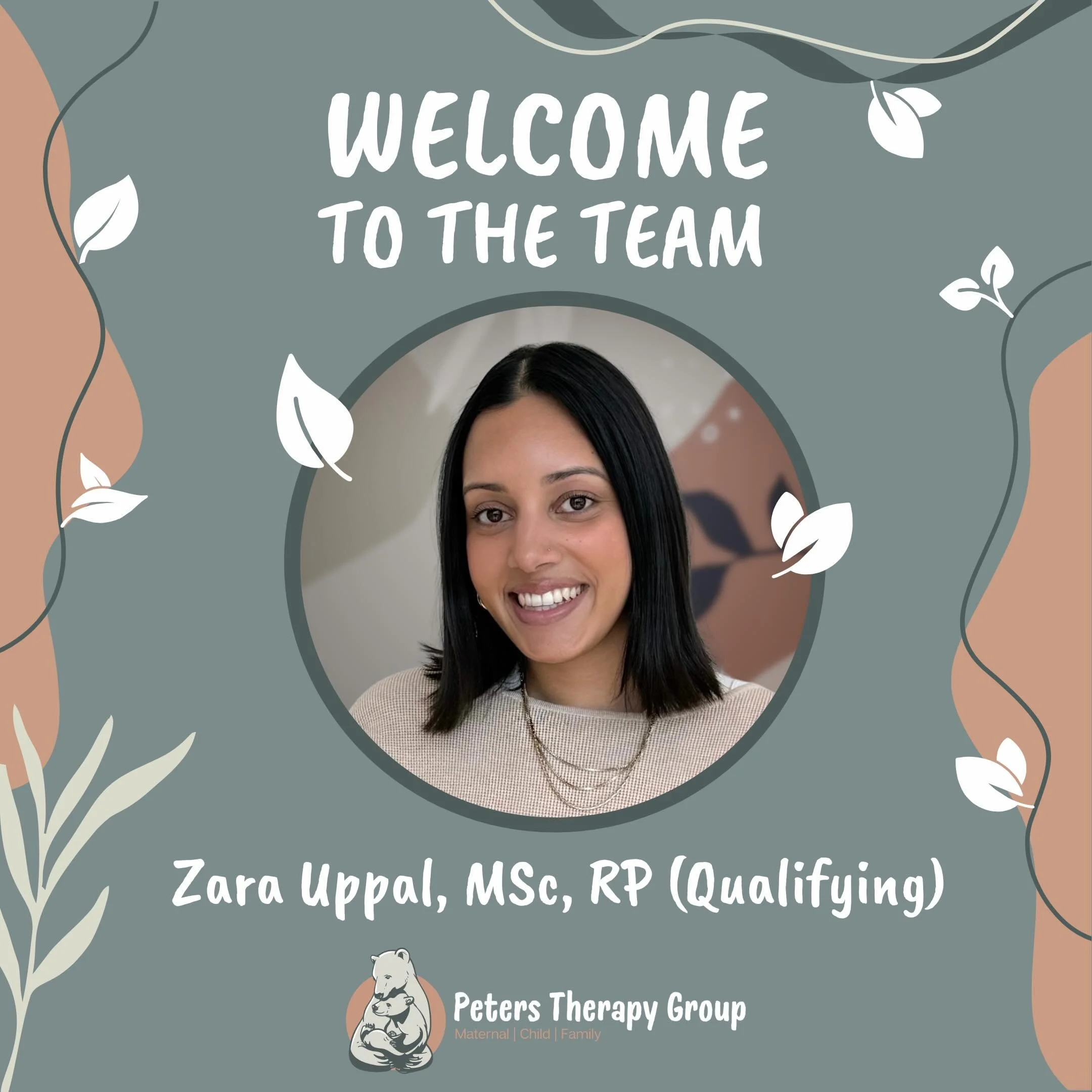 We are so happy to welcome Zara Uppal to the team at Peters Therapy Group! Zara works with children, teens and adults, and is looking forward to supporting you on your journey! 

To read more about Zara, or to book an appointment, check out the link 