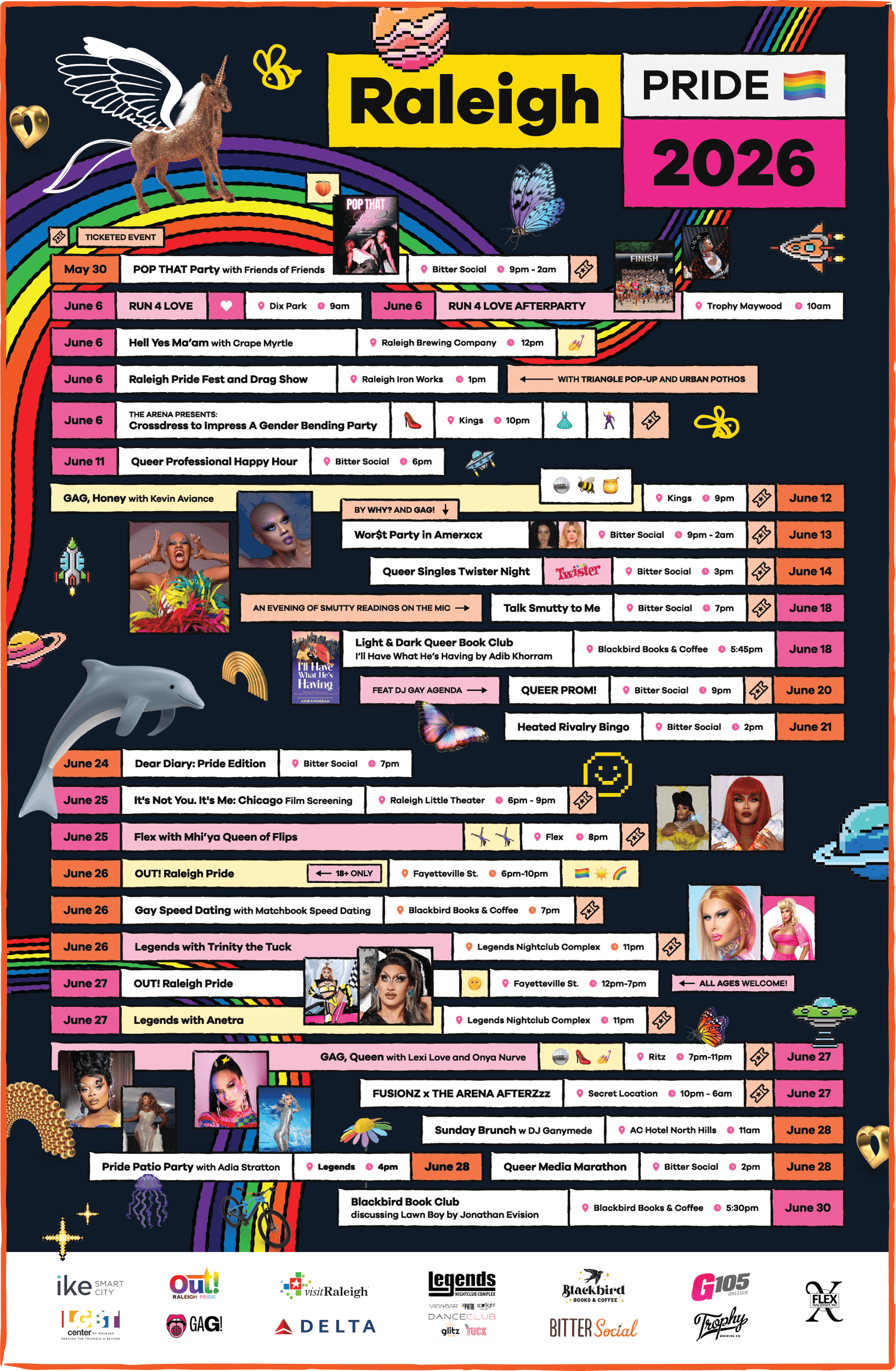 Raleigh Pride 2026 Pride Month Calendar
