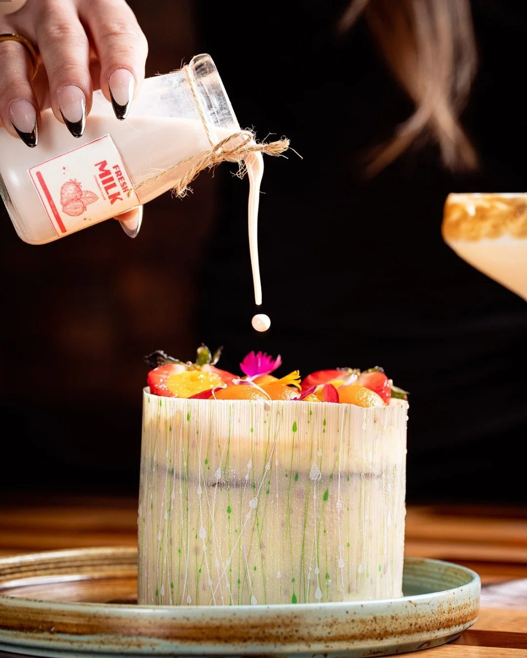 Dessert that steals the spotlight✨

Tex-Mex Strawberry Tres Leches layered with agave-compressed melon, strawberry cr&egrave;me br&ucirc;l&eacute;e, pineapple confit, and homemade strawberry milk.