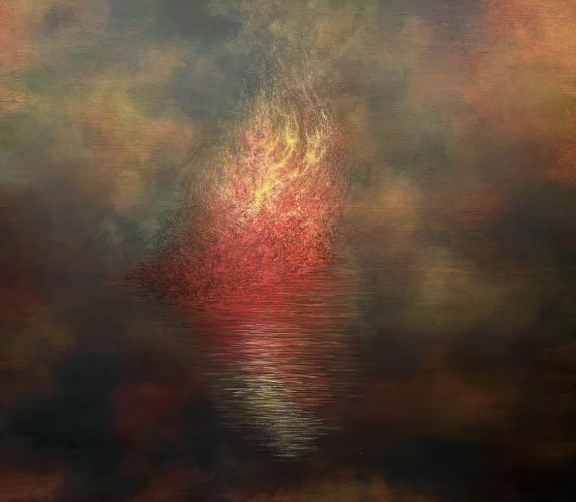 Burnt 42” x 41” Acrylic on Panel