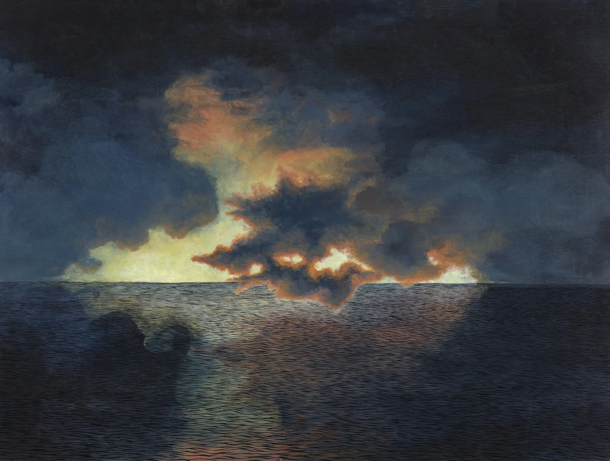 CALM 42” x 55” Acrylic on Wood 2021