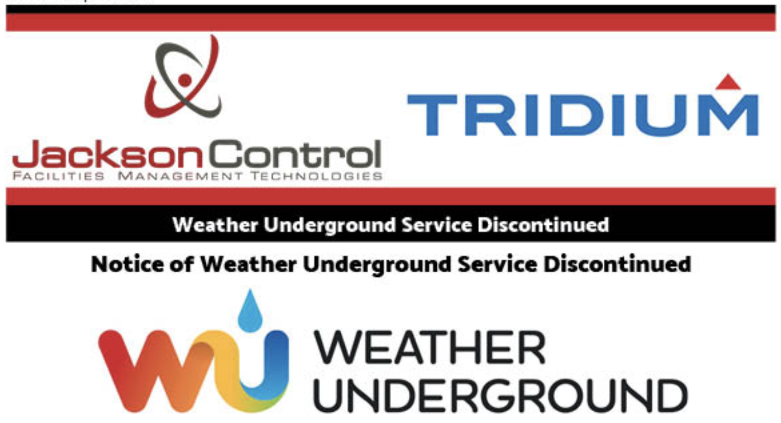 Tech Tip: Notice of Weather Underground Service Discontinued