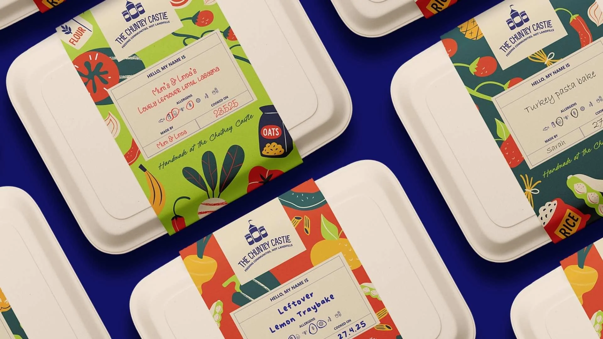Psychology-driven packaging design for purpose-led food brand Chutney Castle, startup charity.