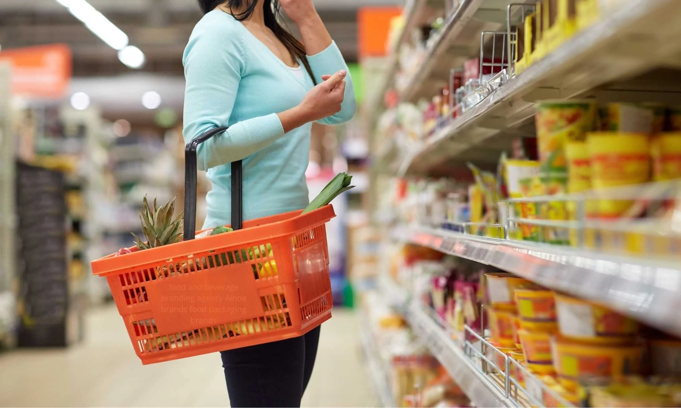 Shelf testing food packaging design in retail environment by food and beverage agency Ainoa