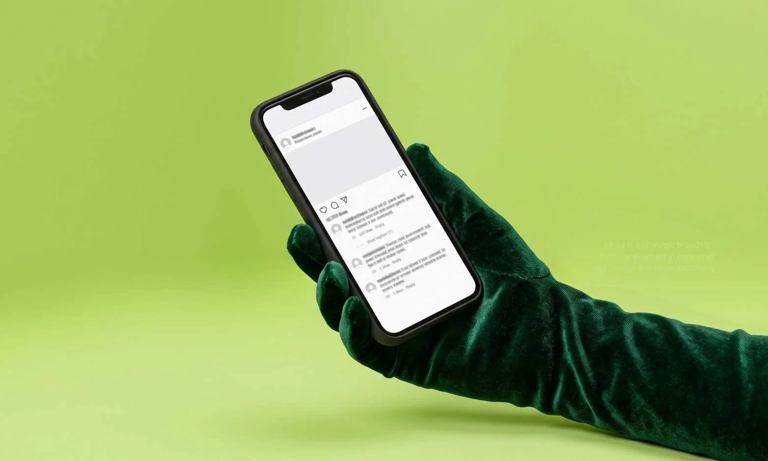 A hand holding phone and scrolling through comments. The photo represents social listening, an important part of psychographic segmentation.