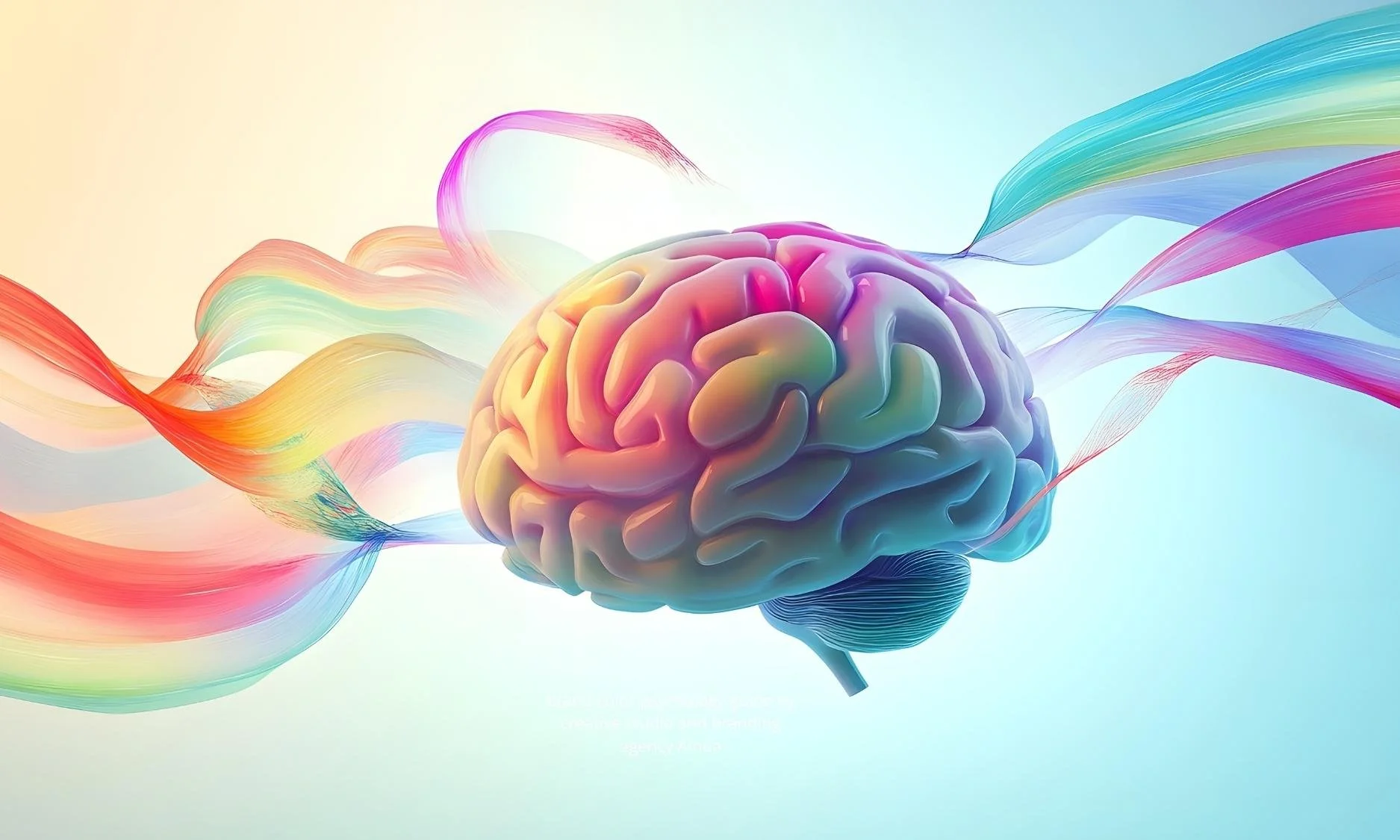 Illustration of the human brain responding to different colors, showing how color psychology and brand psychology influence emotion, perception, and decision-making.