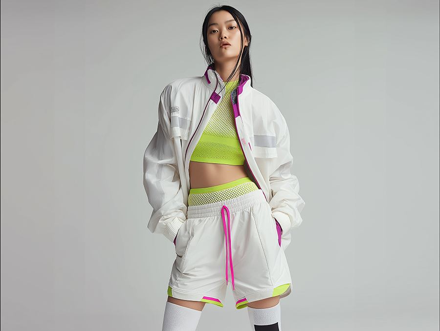 Cloud Dancer combined with neony tropical colours.