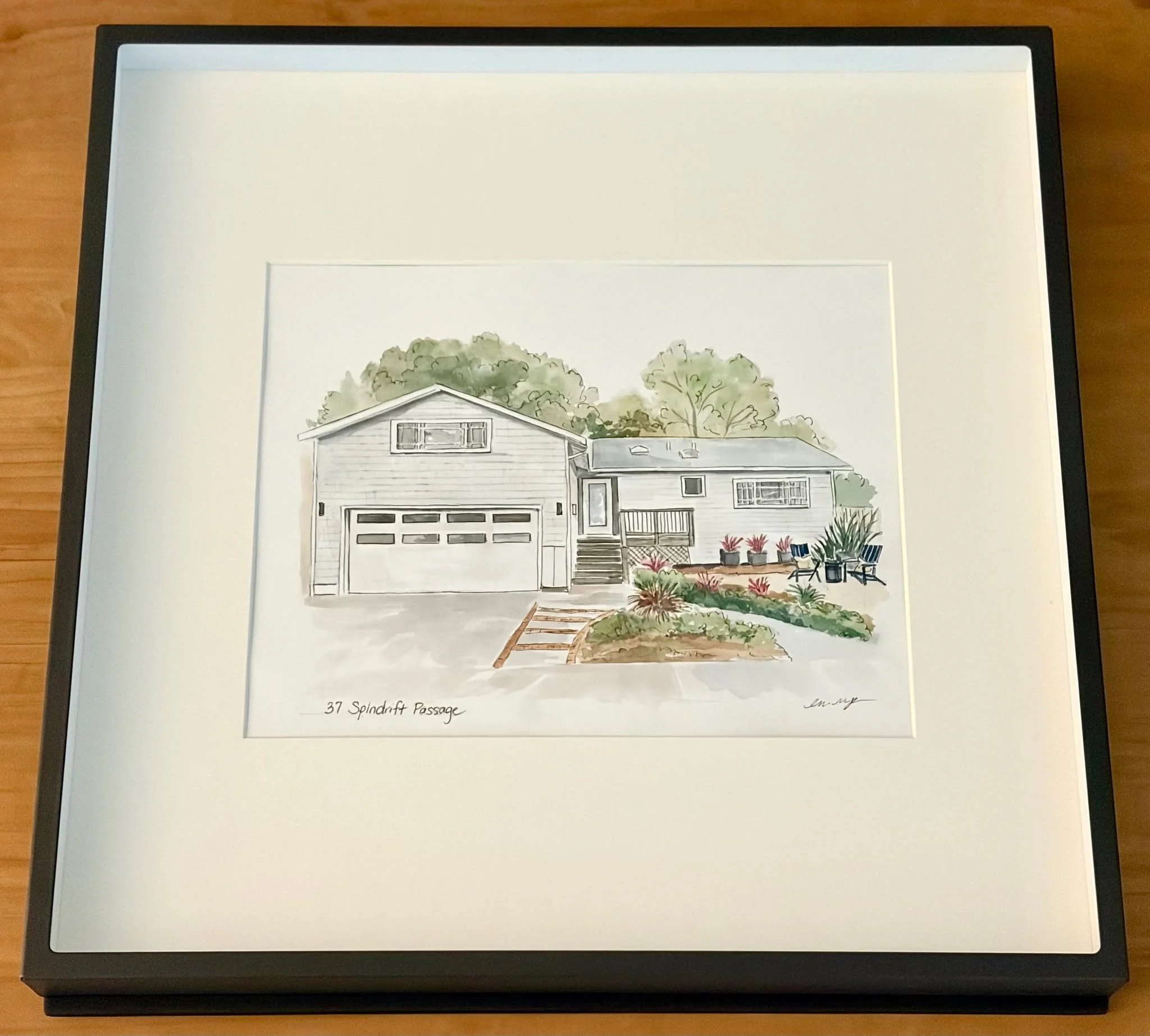 Homes are more than just square footage. They raised their family here, with every room holding its own story over the years. 

To commemorate those memories, I commissioned this closing gift by the ever-talented @erinryanartstudio. 

Now, my sellers