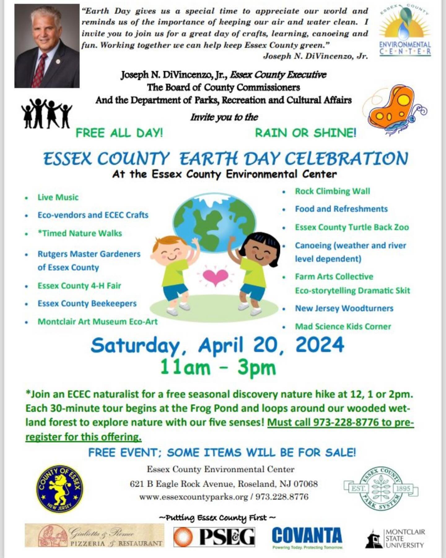 We are super excited to bring Alice in ScienceLand to the Essex County Earth Day Celebration this Saturday! @essexparks 

⏰We will be performing at 12:30p &amp; 1:30p

Come &amp; be a part of this FREE day full of fun activities for the kiddos! 

Cel