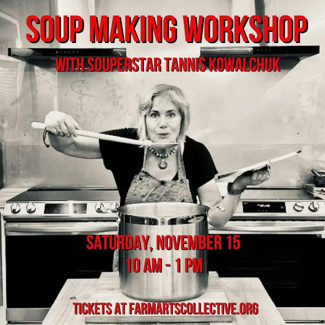 🤔&ldquo;How do you make your soups, Tannis?&rdquo; Don&rsquo;t miss your chance to learn! 
🥣Join SOUPerstar @tanniskowalchuk for a hands on soup making demonstration using farm fresh vegetables from @willowwisporganicfarm 
🔪Prep, cook &amp; take h