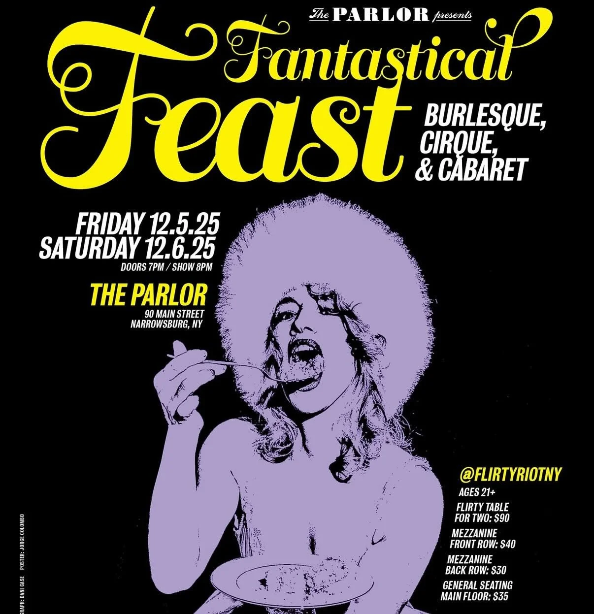 👉🏽Swipe to see who will be spicing up this weekends Fantastical Feast @the_parlor_presents with @flirtyriotny 
🔥You don&rsquo;t want to miss this feisty feast!