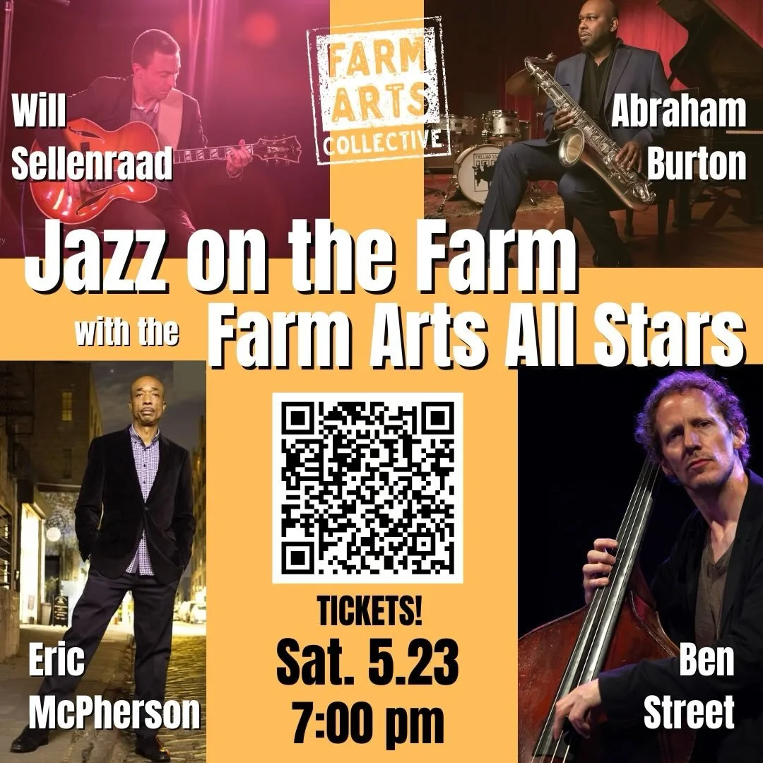 🎼JAZZ ON THE FARM features a night of world class jazz featuring a lineup of remarkable musicians: Abraham Burton, Eric McPherson, Will Sellenraad, and Ben Street. 

🎶The JAZZ ON THE FARM series, now in its second successful year is being curated b