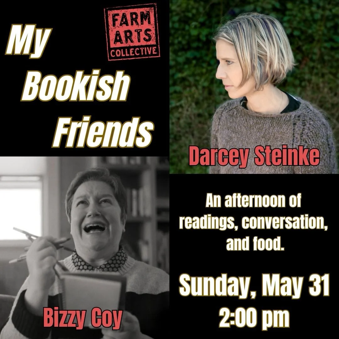 🗣️Next up! This Sunday! My Bookish Friends with @steinkedarcey &amp; @bizzycoy 

📚Join us for an afternoon of readings, conversation &amp; food with these 2 amazing authors &amp; friends. 

🚪Pay what you can at the door. Suggested $10. 

More info