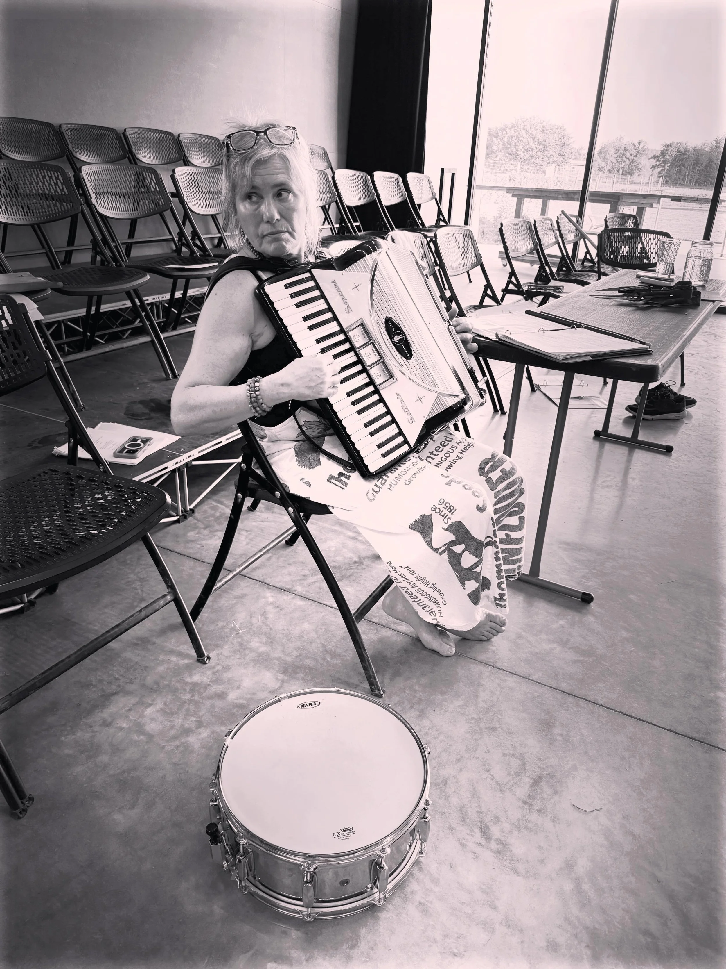 Rehearsal. 
Dream on the Farm #7
&lsquo;Johnny Appleseed an Historical Fantasia&rsquo;
Thursday to Sunday
July 30 to August 9
7:00 pm
Tickets on sale NOW! 
Visit our website or MyRiverTickets.com