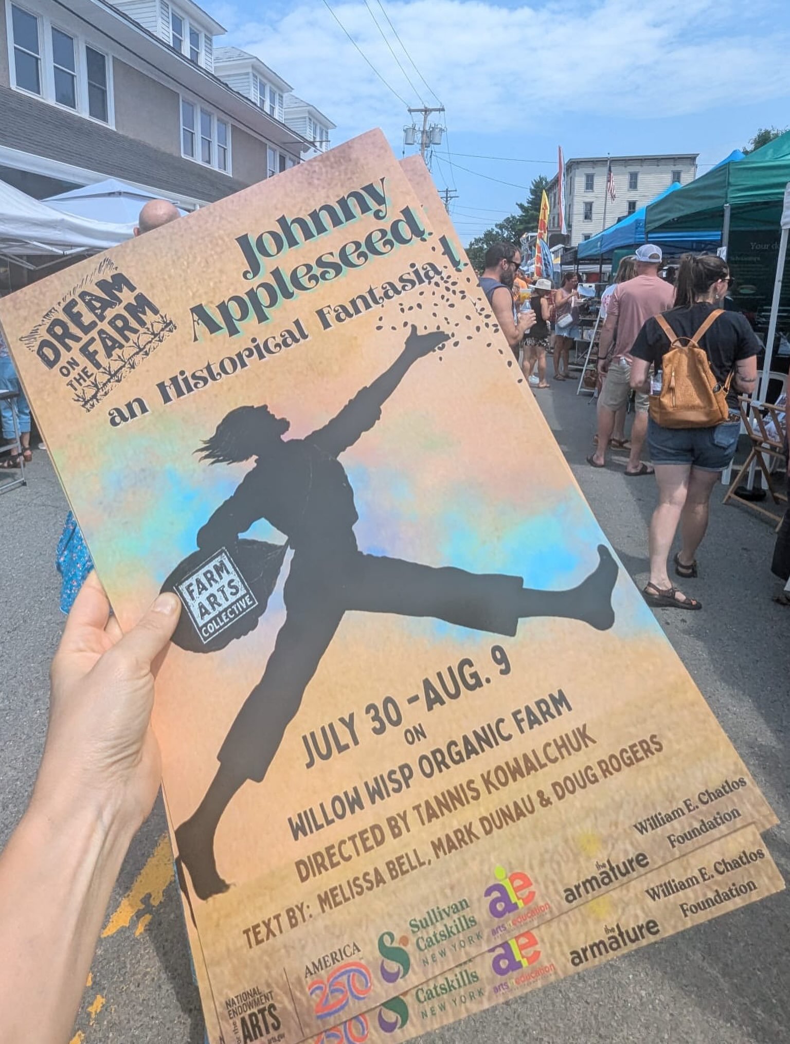 🥳Always a blast Riverfest in Narrowsburg, NY thanks to @dvartsalliance 

Come see Dream on the Farm 7🍎Johnny Appleseed: An Historical Fantasia opening this Thursday!