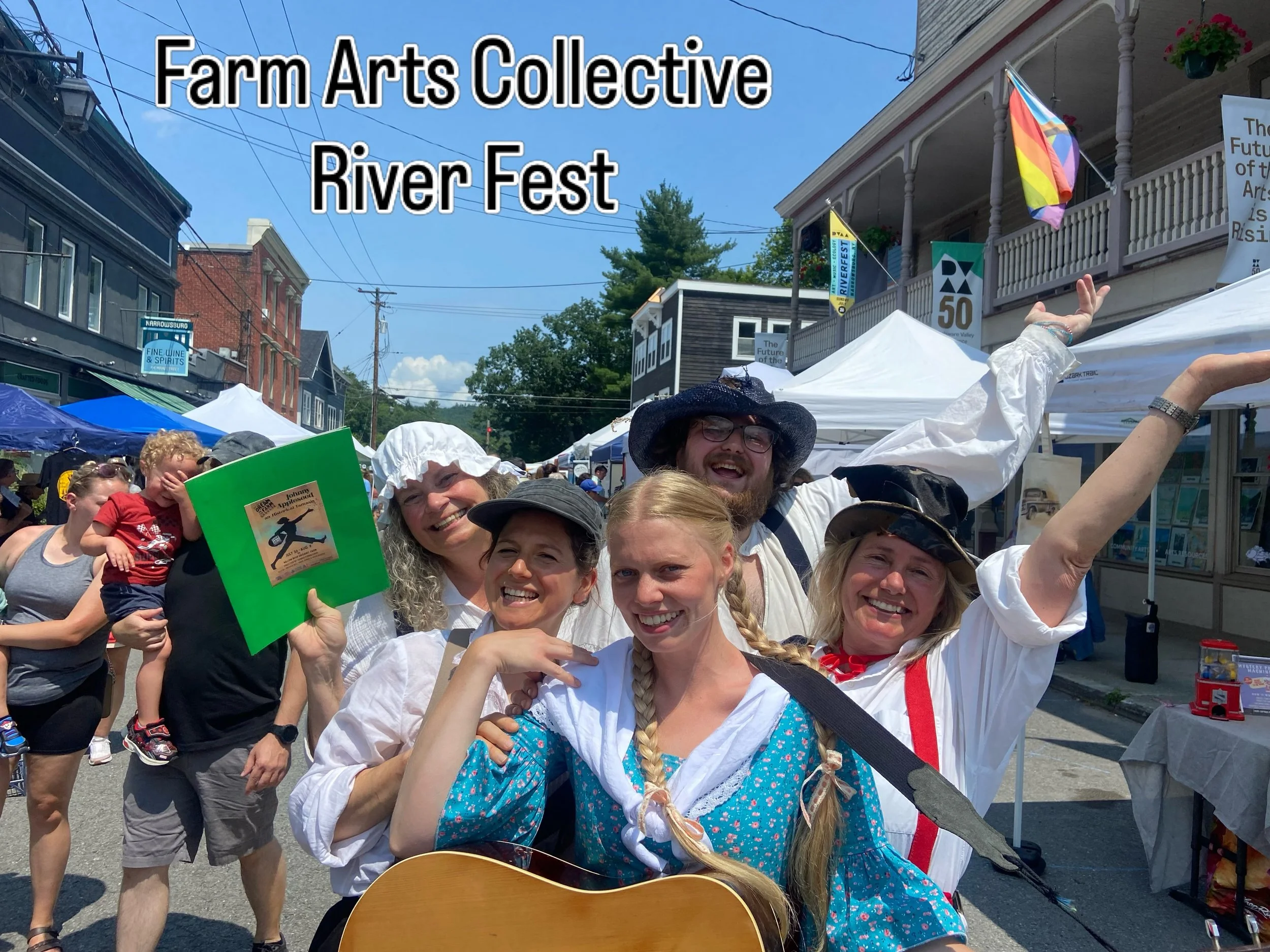 Performing at @dvartsalliance  River Fest today was so much fun! The Johnny Appleseed crew spread some seeds of art and music at this great annual fest.